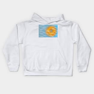 Adrift In The Sunshine Spiral Sky Kids Hoodie